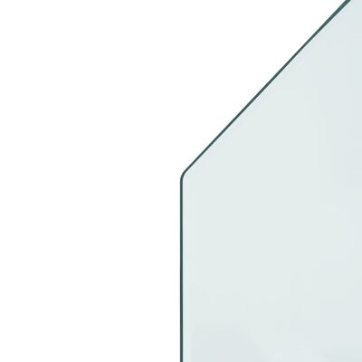 vidaXL Glassplate for peis sekskantet 80x60 cm