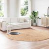 vidaXL Flossteppe med lang luv NAVARRA beige 240x240 cm polyester