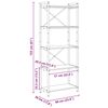 vidaXL Bokhylle Artisan Eik 60 x 30 x 155 cm Konstruert tre