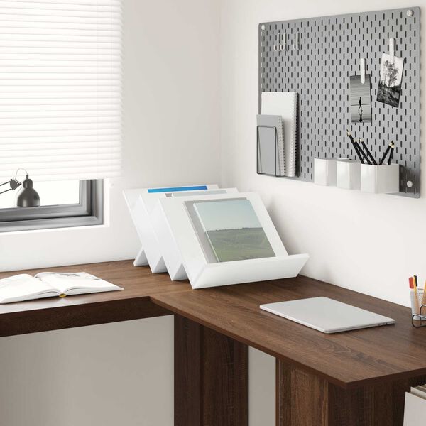 vidaXL Magasinreol med hylle Hvit 53 x 40 x 28.5 cm Konstruert tre