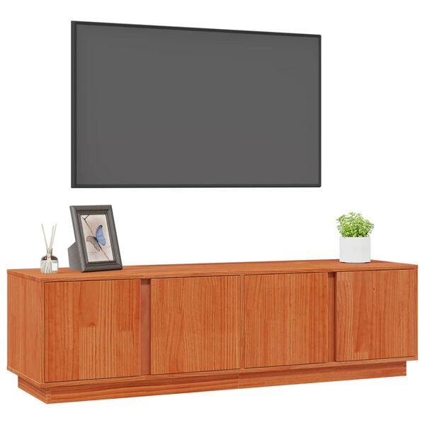 vidaXL TV-skap VoksBrun 140 x 40 x 40 cm Massiv furu