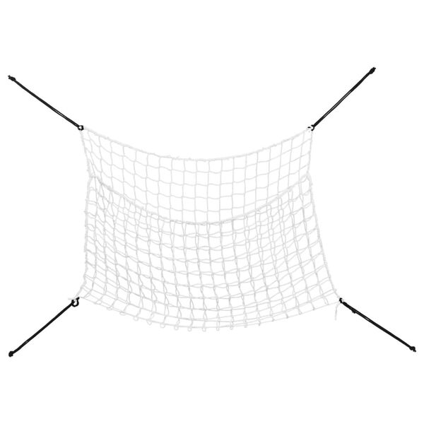 vidaXL Høynett 2 stk rektangulær hvit 90x60 cm PP