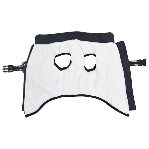 vidaXL Hund Frakk med sele Marinebl&aring; L Fleece og polyester