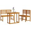 vidaXL Hage Bistro Sett 3 pcs Brun heltre akasie