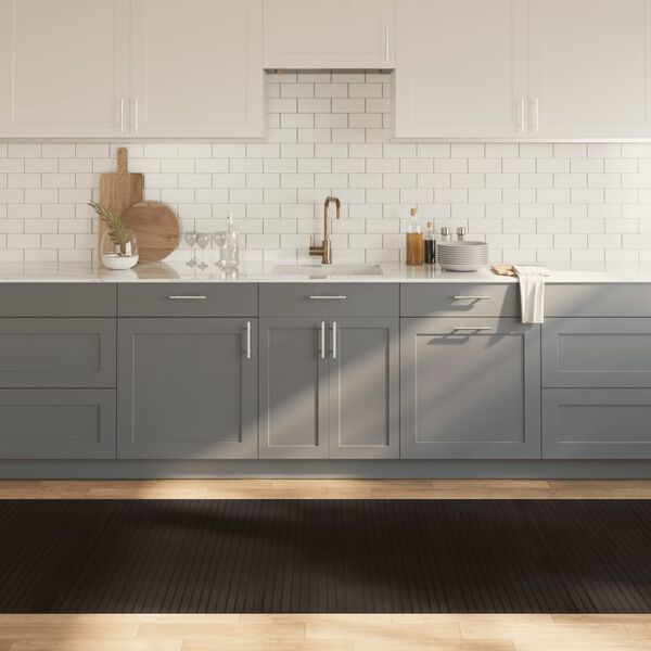 vidaXL Teppe rektangul&aelig;r m&oslash;rkebrun 100x400 cm bambus