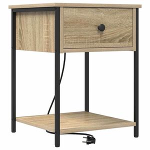 vidaXL Nattbordskap Sonoma eik 42 x 41 x 56 cm Konstruert tre