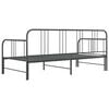 vidaXL Uttrekkbar ramme til sovesofa gr&aring; metall 90x200 cm