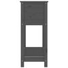 vidaXL Plantekasse med hylle grå 82,5x34,5x81 cm heltre furu