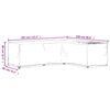 vidaXL L-formet hagemøbeltrekk 18 maljer 285x220x80 cm