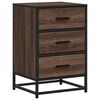vidaXL Nattbord brun eik 40x34,5x60 cm konstruert tre og metall