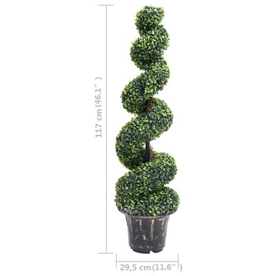 vidaXL Kunstig buksbomplante med potte 117 cm grønn