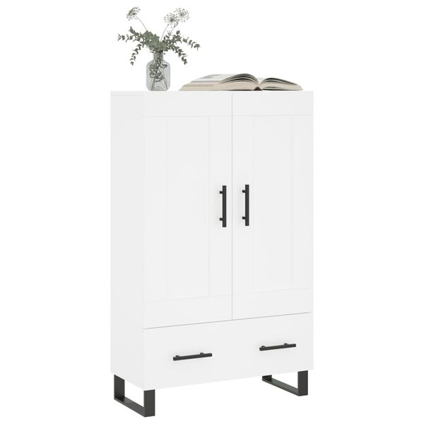 vidaXL Highboard hvit 69,5x31x115 cm konstruert tre