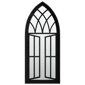 vidaXL Hagespeil svart 70x30 cm for utend&oslash;rs bruk jern