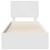 vidaXL Sengestamme med hodegjerde Hvit 90 x 190 cm Konstruert tre