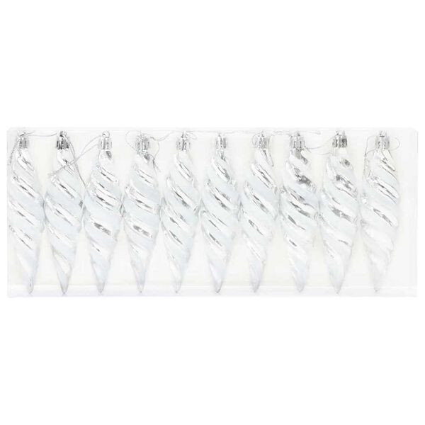 vidaXL Jule Spiralformet Kule 40 pcs sølv