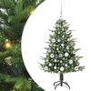vidaXL Kunstig Forh&aring;ndsbelyst Juletre med Ballettsett Gr&oslash;nn 120 cm