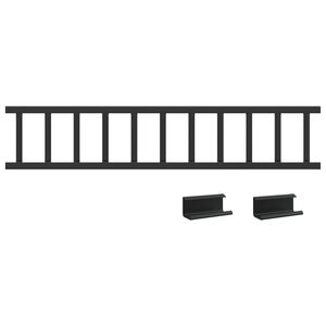 vidaXL Tak sn&oslash;fanger Svart 100 x 2,5 x 20 cm St&aring;l