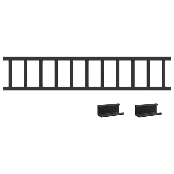 vidaXL Tak sn&oslash;fanger Svart 100 x 2,5 x 20 cm St&aring;l