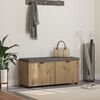 vidaXL Gangbenk med pute med lagring Artisan Eik 100 x 38 x 46 cm