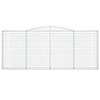 vidaXL Gabionkurver buede 6 stk 400x30x160/180 cm galvanisert jern