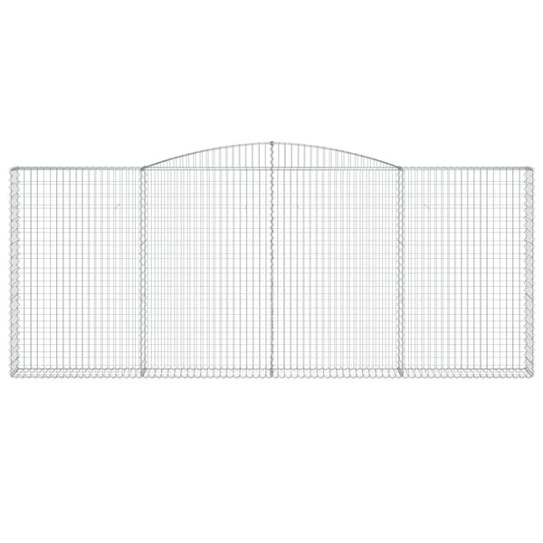 vidaXL Gabionkurver buede 6 stk 400x30x160/180 cm galvanisert jern