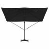 vidaXL Roma parasol Svart 286 x 285 x 265 cm Polyester og aluminium