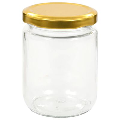 vidaXL Syltetøyglass med gult lokk 96 stk 230 ml