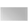 vidaXL LED Badevindu Gjennomsiktig 60 x 30 cm herdet glass Rektangul&aelig;r