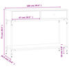 vidaXL Konsollbord svart 100x34,5x75 cm konstruert tre