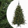 vidaXL Kunstig juletre med julekuler 120 cm 150 LED-lys Varmhvit