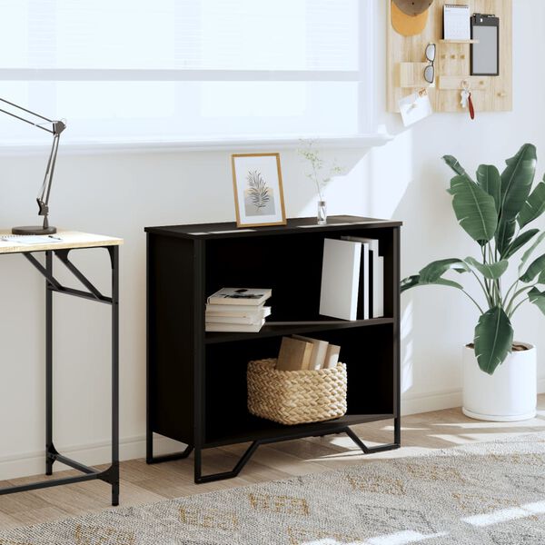 vidaXL Bokhylle svart 80x31x74,5 cm konstruert tre