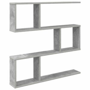 vidaXL Vegghylle Betonggr&aring; 80 x 12 x 79,5 cm Konstruert tre