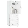 vidaXL Highboard hvit 69,5x34x180 cm konstruert tre