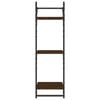 vidaXL Vegghyller med 3 hyller stenger 2 stk brun eik 30x25x100 cm