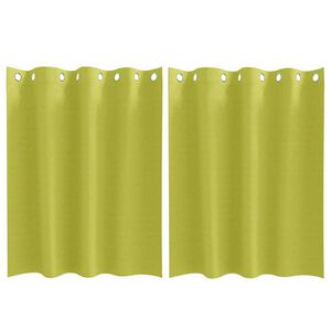 vidaXL M&oslash;rkleggende Gardiner med Ringer 2 pcs gr&oslash;nn 140 x 140 cm