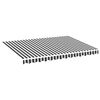 vidaXL Erstatningsduk for markise antrasitt og hvit 3,5x2,5 m polyester