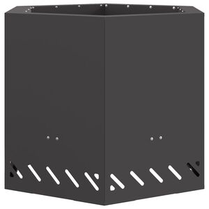 vidaXL Røykfri ildsted Svart 58 x 58 x 51 cm Stål