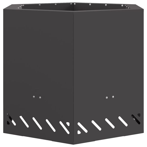 vidaXL Røykfri ildsted Svart 58 x 58 x 51 cm Stål