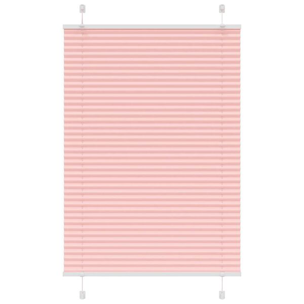 vidaXL pliss&eacute;gardin Rosa 100x100 cm Stoff Bredde 99,4 cm Polyester