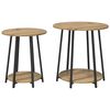 vidaXL Sidebordssett 2 stk. Artisan Eik og Svart 50 x 50 x 51 cm