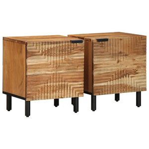 vidaXL Nattbord 2 stk 40x33x46 cm heltre akasie