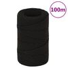 vidaXL Arbeidstau svart 2 mm 100 m polyester