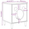 vidaXL Katt Hus Gammelt tre 42,5 x 40 x 53 cm Konstruert tre