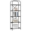 vidaXL Bokhylle Svart Eik 60 x 30 x 183 cm Konstruert tre