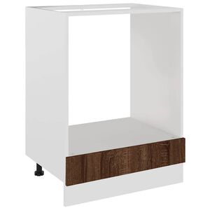 vidaXL Ovnskap "Riga" brun eik 60x46x81,5 cm konstruert tre
