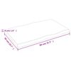 vidaXL Bordplate lysebrun 80x50x(2-4)cm behandlet heltre naturlig kant