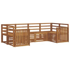 vidaXL Utend&oslash;rs sofa-sett 6 stk. Naturlig