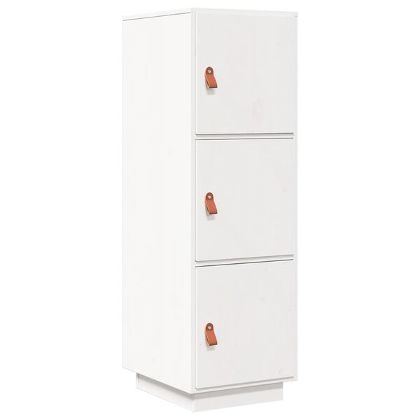 vidaXL Highboard hvit 34x40x108,5 cm heltre furu