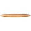 vidaXL Bordplate lysebrun 140x60x2 cm oval heltre eik
