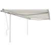 vidaXL Manuell Markise 4,5 x 3,5 m Krem 100% Polyester